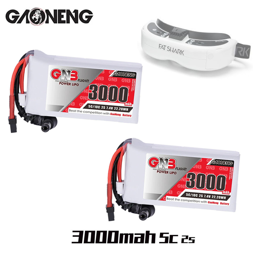 Skyzone Sky04X Pro Oled Fpv Goggles - GNB Lipo 배터리 전원 표시기, Fatshark