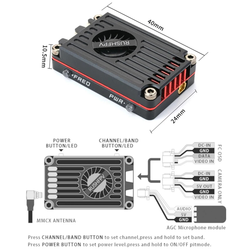 RUSH MAX SOLO 내장 냉각 선풍기 체리 FPV - Rushfpv Rush Max Solo 5.8G 2.5W Vtx 리뷰 및 가격